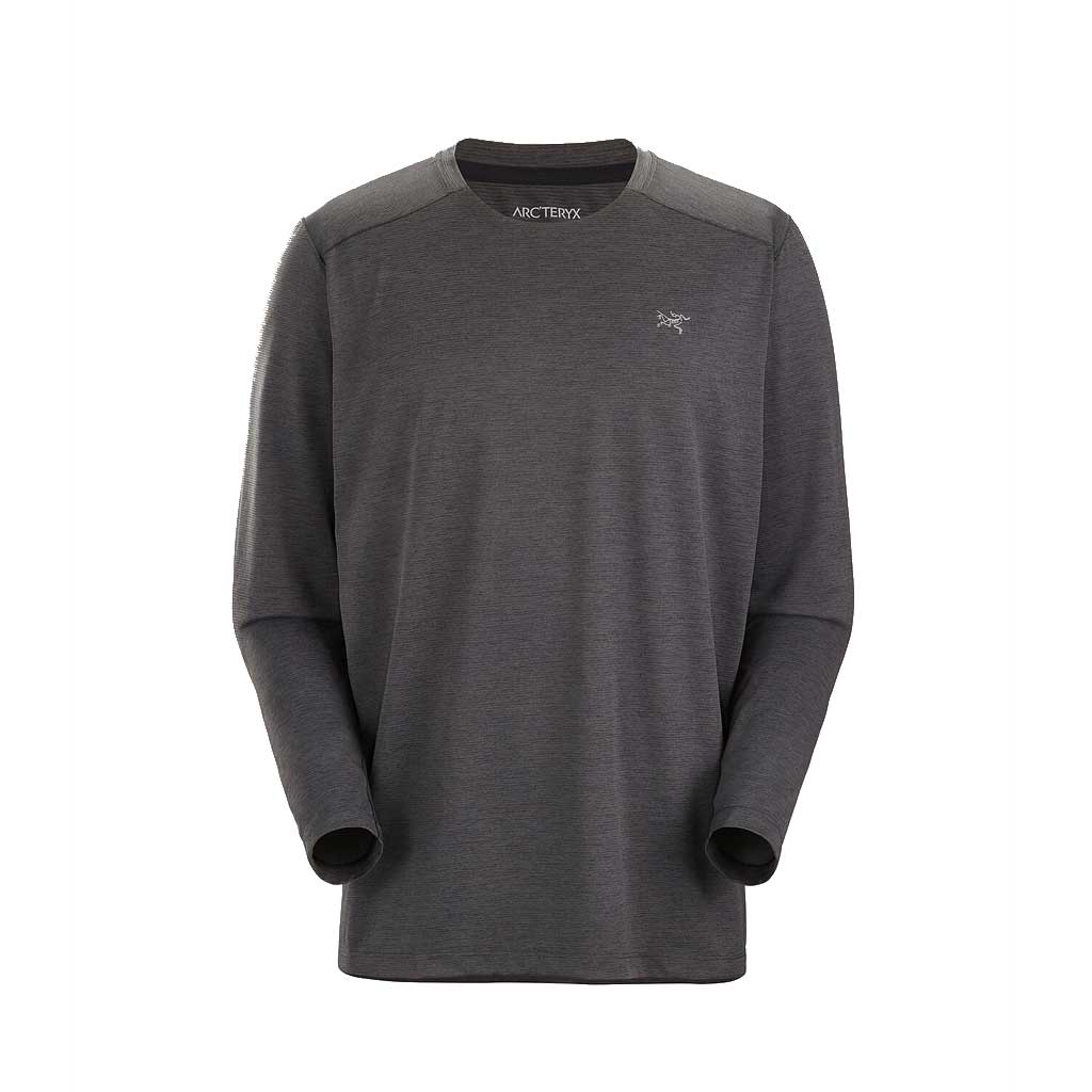 Arc'teryx Cormac Crew Neck Shirt L/S Tee - Black Heather